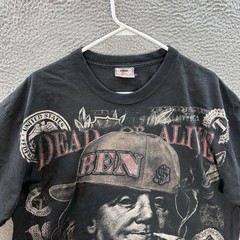 Vintage Big Tiger Shirt Adult 2XLT XXLT Black Streetwear Hip Hop Rap Skater Y2K