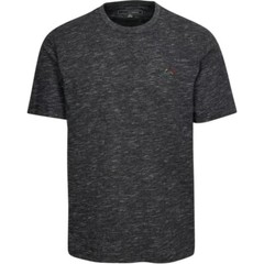 Greg Norman Casual Crewneck Heathered Short Sleeve T-Shirt Black Mens