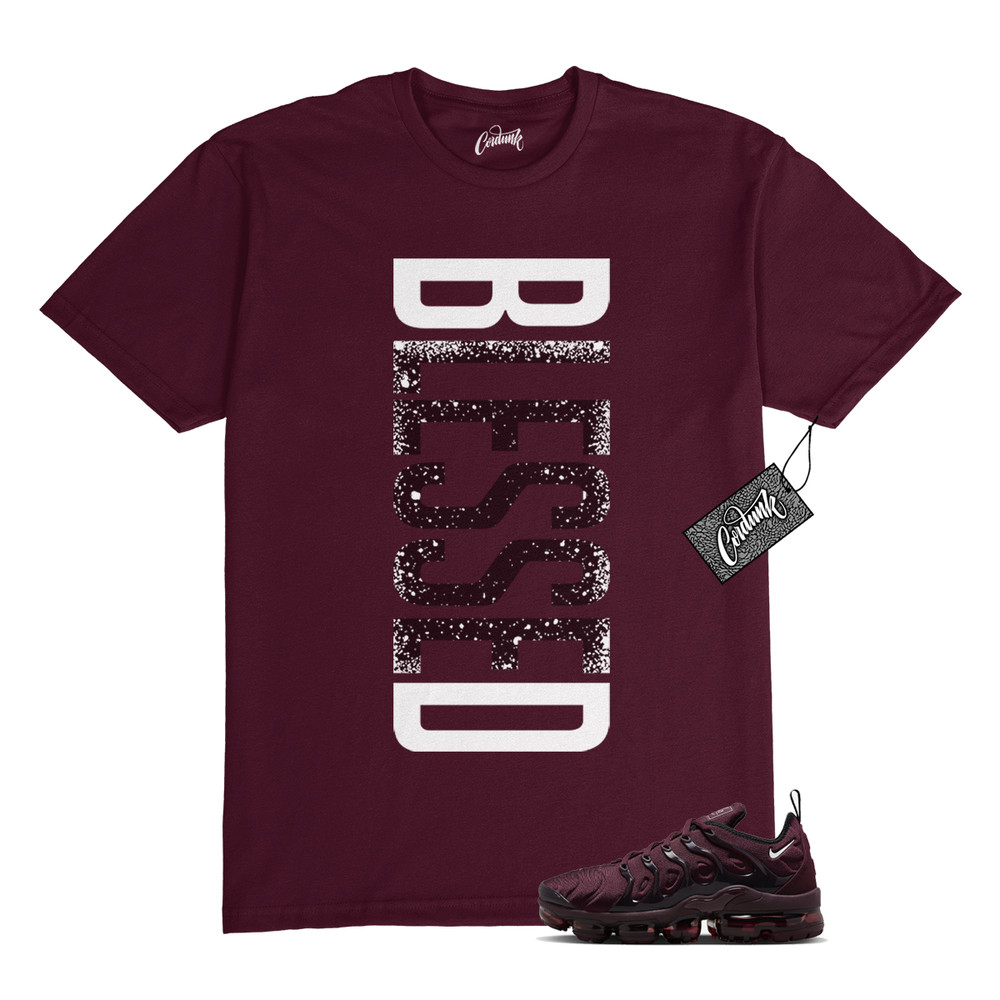VaporMax Night Maroon Burgundy Cedar White Black Plus Air T Shirt Match VERTBLS