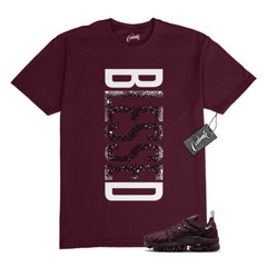 VaporMax Night Maroon Burgundy Cedar White Black Plus Air T Shirt Match VERTBLS