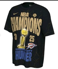 OKC Thunder – Nike 2025 NBA Champs-Adult Locker Rm-Size L WON FOR THE CITY