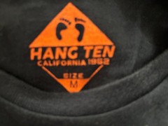 Hang Ten T shirt mens Santa Monica California Blue M Medium