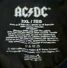 AC/DC Mens 2xl Shirt New High Voltage Black Rock Band Heavy Metal Short Sleeve