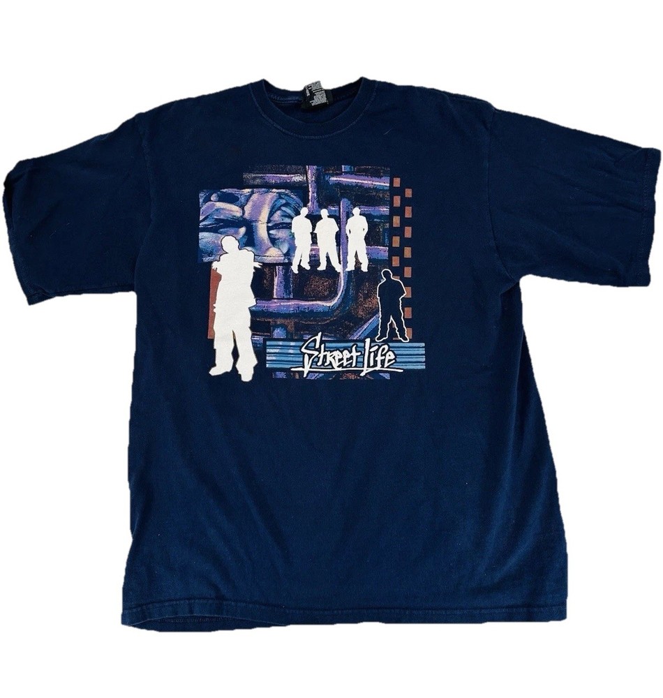 Vintage 2000s Y2K No Boundaries Street Life Hip Hop Rap Shirt Size Large