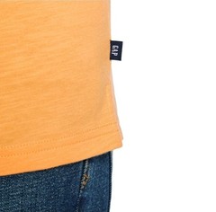 GAP Men’s Soft Short Sleeve Half Button Collar Slub Henley Apricot Wash Medium