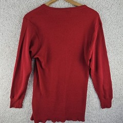 Vintage Greatland Thermal Red Polycotton Waffle Knit Shirt Men’s XL 90s Made USA
