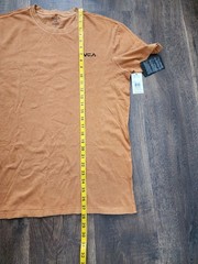 RVCA Men’s Logo T-Shirt Rusty Cotton Knit Short Sleeve Crew Neck Regular M