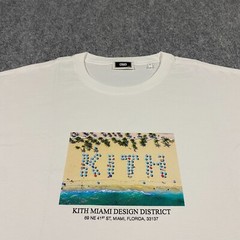 Kith Miami Design District Exclusive Beach Resort Tee Shirt Adult XXL White Mens
