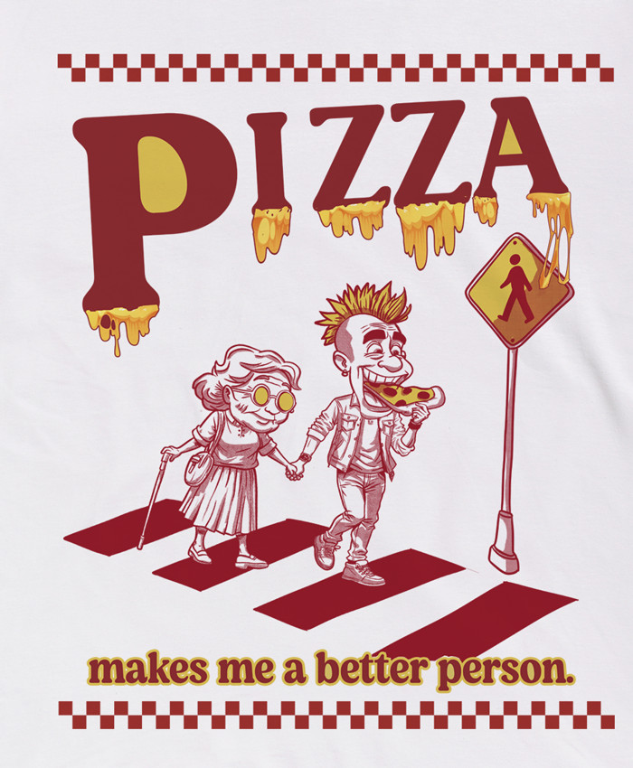 Funny gift Pizza Planet Makes me a better person tmnt delivery bag t-shirt tee