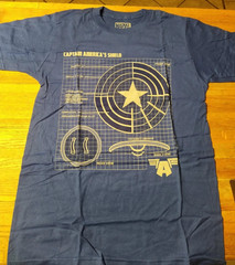 Loot Crate Marvel’s Avengers Captain America Shield Blueprint TShirt CHOOSE SIZE