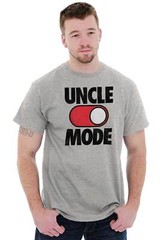 Uncle Mode Funny Funcle Birthday Fathers Day Mens Casual Crewneck T Shirts Tees