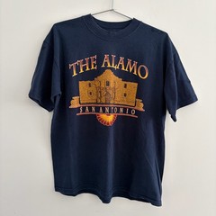 Gildan Ultra Cotton The Alamo San Antonio Navy Blue Graphic T-Shirt Mens Large