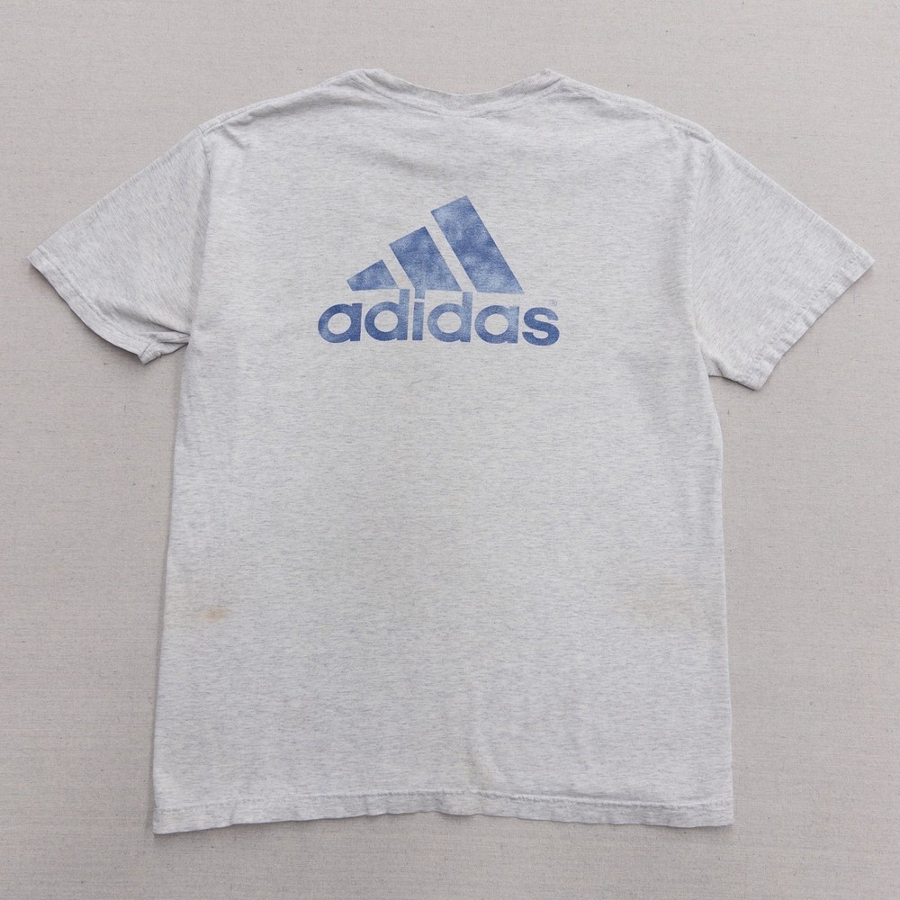 Vintage Adidas FC Portland Academy T-Shirt Mens Medium Gray Made in USA 90s Logo