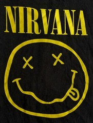 NIRVANA T-Shirt Smiley Face Logo 100% Cotton Size 3XL Grunge Curt Cobain Band