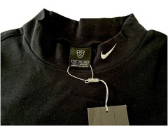 NWT Nike Golf TShirt Vtg 90’s Black Mock Neck Long Sleeve Cotton Swoosh Men XXL