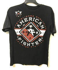 Black American Fighter Division Short Sleeve T-Shirt – Large