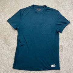 Cotopaxi Mens S T-Shirt Blue Short Sleeve Pocket Tee Recycled Tencel Blend