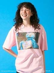 SESAME STREET 【UNISEX】Vintage Photo T-Shirt Size M / L Pink From JP NEW