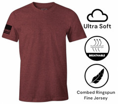 Howitzer Men’s T-shirt Standard Basic Packs Burgundy Heather Military Grunt