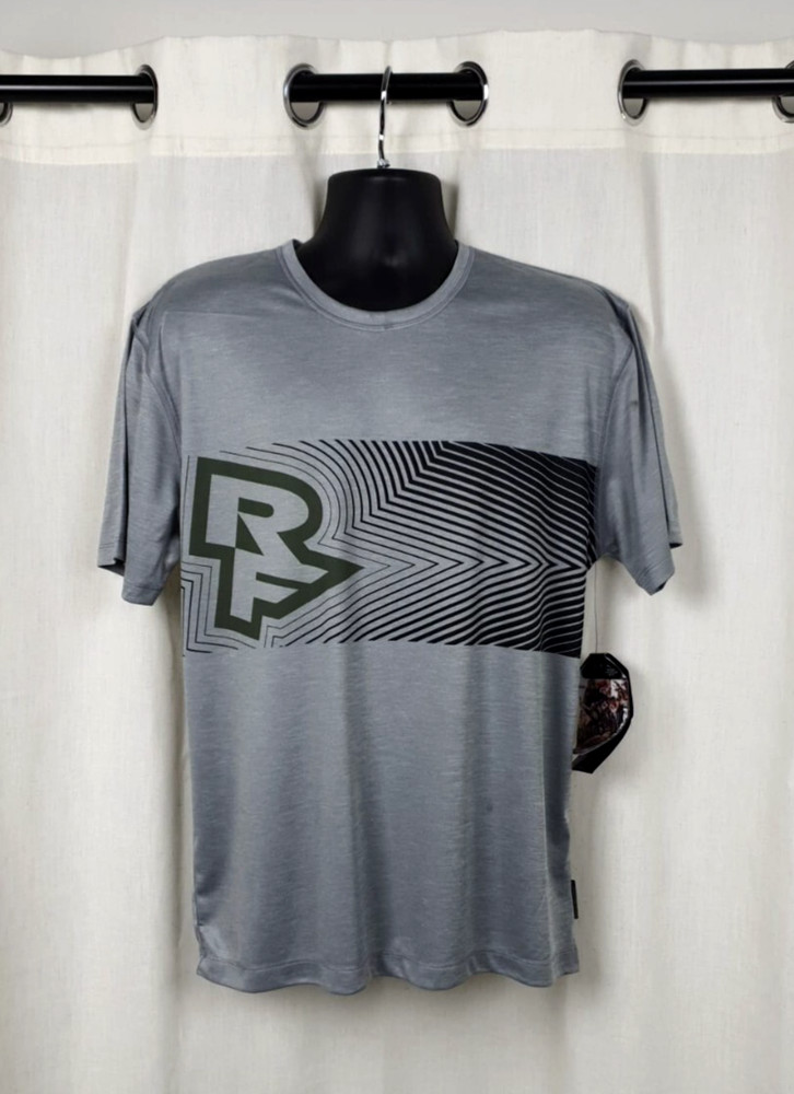 Raceface Trigger Tech Grey Short Sleeve Crew Neck T-shirt Size L CR056 AA 03