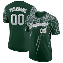Custom Green Gray Brush Stroke Shirt Abstract Art Lover Gift For Dad