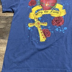 Vintage D Nero Keep The Faith Cross Roses T Shirt Mens Size L Large
