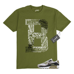Air Max 90 Light Bone Neutral Olive College Grey Stone T Shirt to Match B BLS