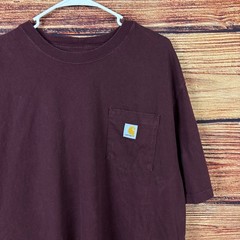 Carhartt Maroon Short Sleeve Pocket T-shirt size Men’s XL Loose Fit