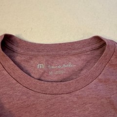 TravisMathew Mens Heathered Mauve Graphic T-Shirt Short Sleeve Logo Tee Medium