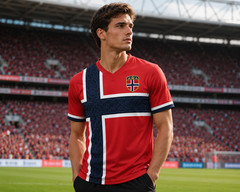 Custom Norway Soccer Jersey Personalized Name Number Football Shirt