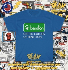 New Tee Benetton United Colors of Benetton Logo Men’s T-Shirt American T-Shirt