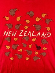New Zealand Kiwi Bird Shirt Mens Extra Large Red AOP Graphic Made In New Zealand