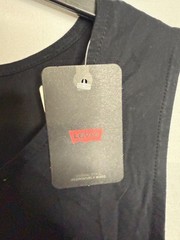 Levi’s Mens Black Wide Strap Relaxed Fit UFO Graphic Logo Tank Top Size XXL NWT