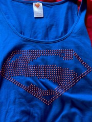 Superman T-Shirt Dress with Cape Size M 32 Inches Long