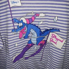 RARE Vintage 90s WDW Disney Blizzard Beach Ice Gator Striped Graphic T-Shirt XXL