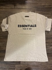 Fear of God ESSENTIALS Men’s Gray Logo Graphic Print Crew Neck T-Shirt L
