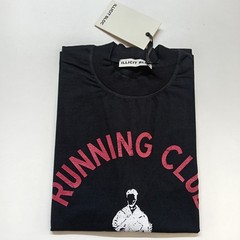 Illicit Bloc Running Club T-Shirt Black Small/Large 300GSM 100% Cotton Boxy Fit