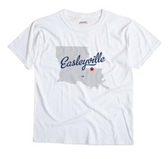 Easleyville Louisiana LA T-Shirt MAP