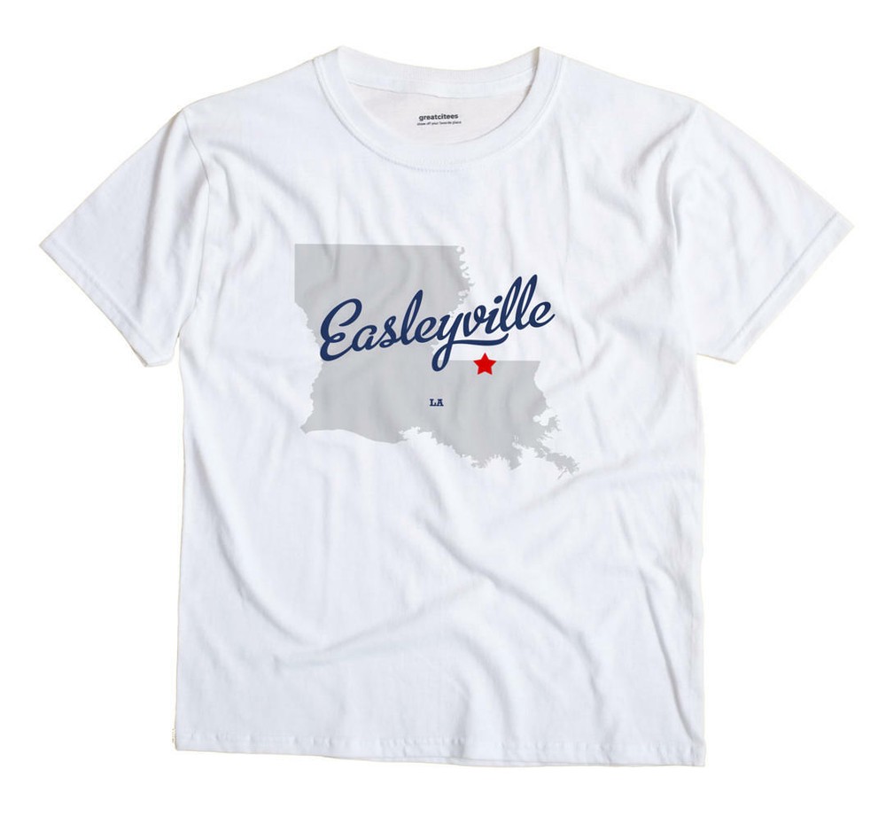 Easleyville Louisiana LA T-Shirt MAP