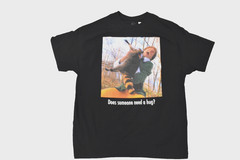 Elf Movie Does Someone Need A Hug Funny Buddy And Raccoon Black Shirt NWT Large