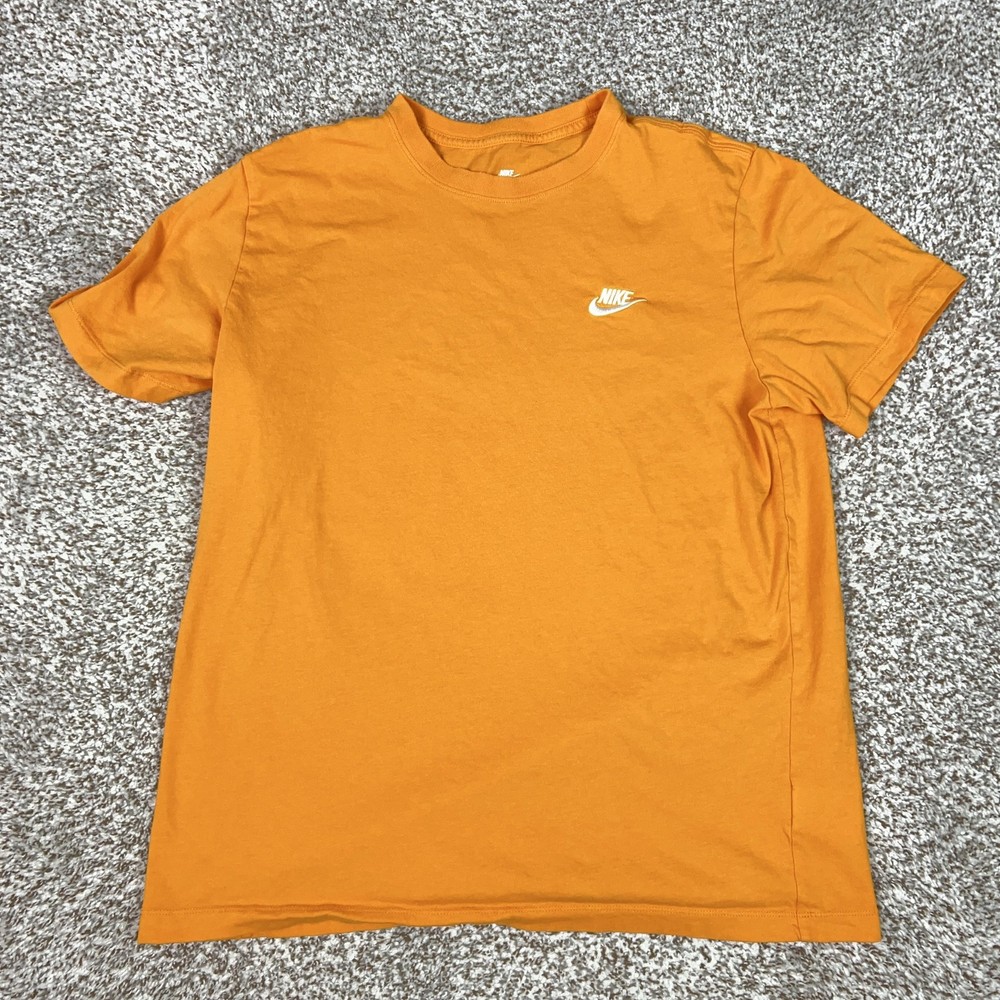 Nike Shirt Mens Large Orange The Nike Tee Embroidered Swoosh Casual Sports T