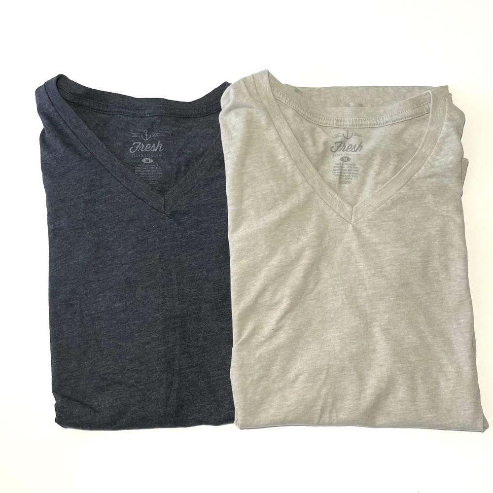 Fresh Clean Tees Men’s Medium Lot Of Two V Neck