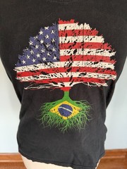 Port & Company American Grown with Brazilian Roots Tourist Vacation Country Sz S