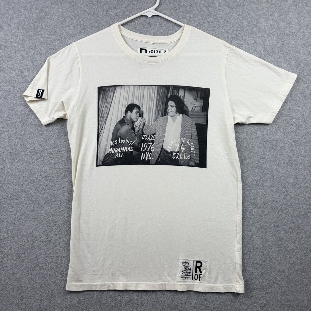 Roots Of Fight T Shirt Men’s Small Muhammad Ali Andre The Giant Photo Tee USA