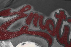 Mixed Emotio Graphic Tee Shirt Black Short Sleeve S-M-L-XL