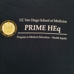 UC San Diego School of Medicine PRIME HEq Unisex Navy Blue Graphic Shirt Size M