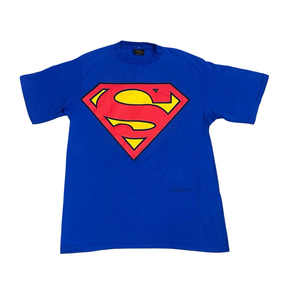 Vintage Superman Shirt Men’s XL Blue 1997 DC Comics Changes USA Logo Graphic 90s