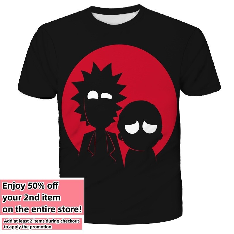 Funny Cartoon Morty T-Shirt Double-Sided Unisex Adult Size Large Medium Small