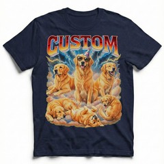 Custom Pets Portrait Party T-Shirt Personalized Cat Dog Memory Graphic Tee