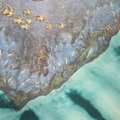 Vintage 1991 Mike DuBois Ocean Dolphin Turquoise Tie Dye Grateful Dead Rare L
